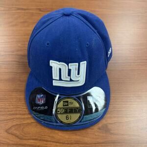 New Era 59FIFTY NFL New York Giants Royal Blue Fitted Hat Cap NE Tech 6 3/4